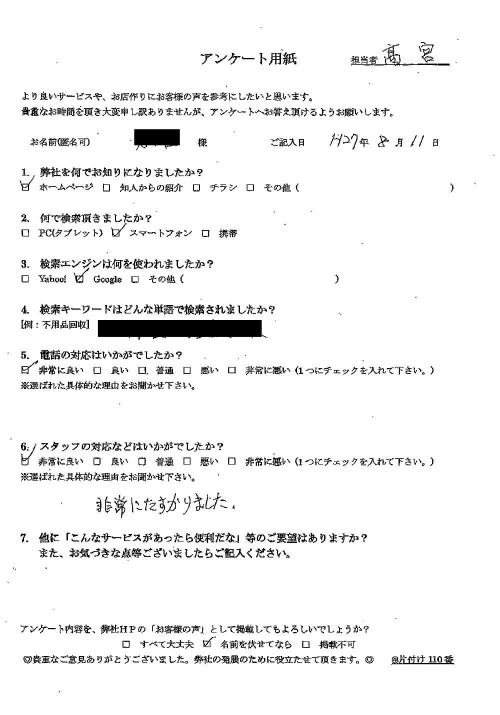 清須市・50代男性/匿名希望様