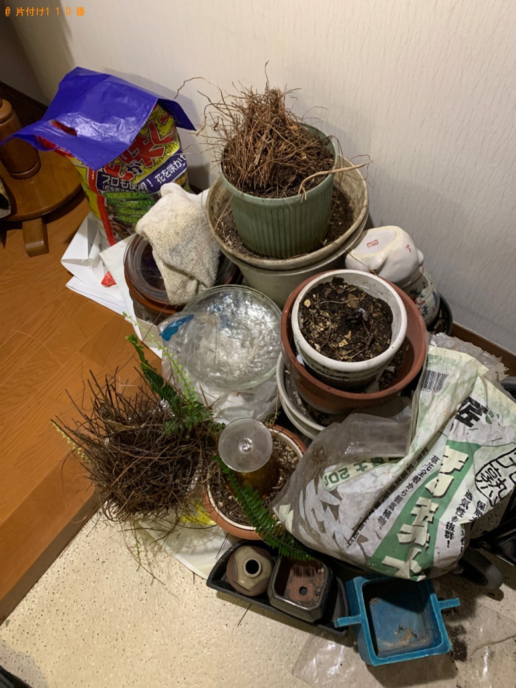 【豊田市】カラーボックス、衣装ケース、鉢植え、物干し竿等の回収