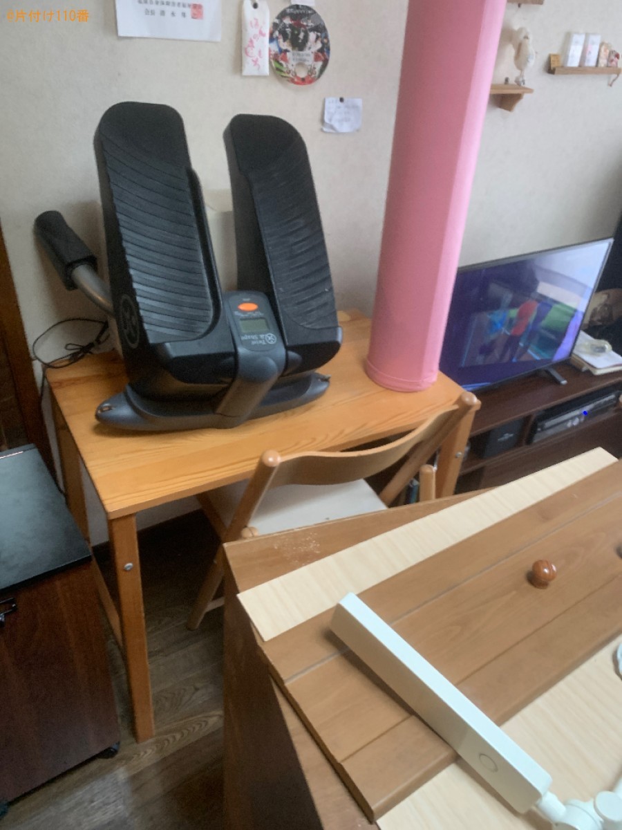 衣装ケース、テレビ、健康器具、扇風機、ゴミ箱、テーブル等の回収
