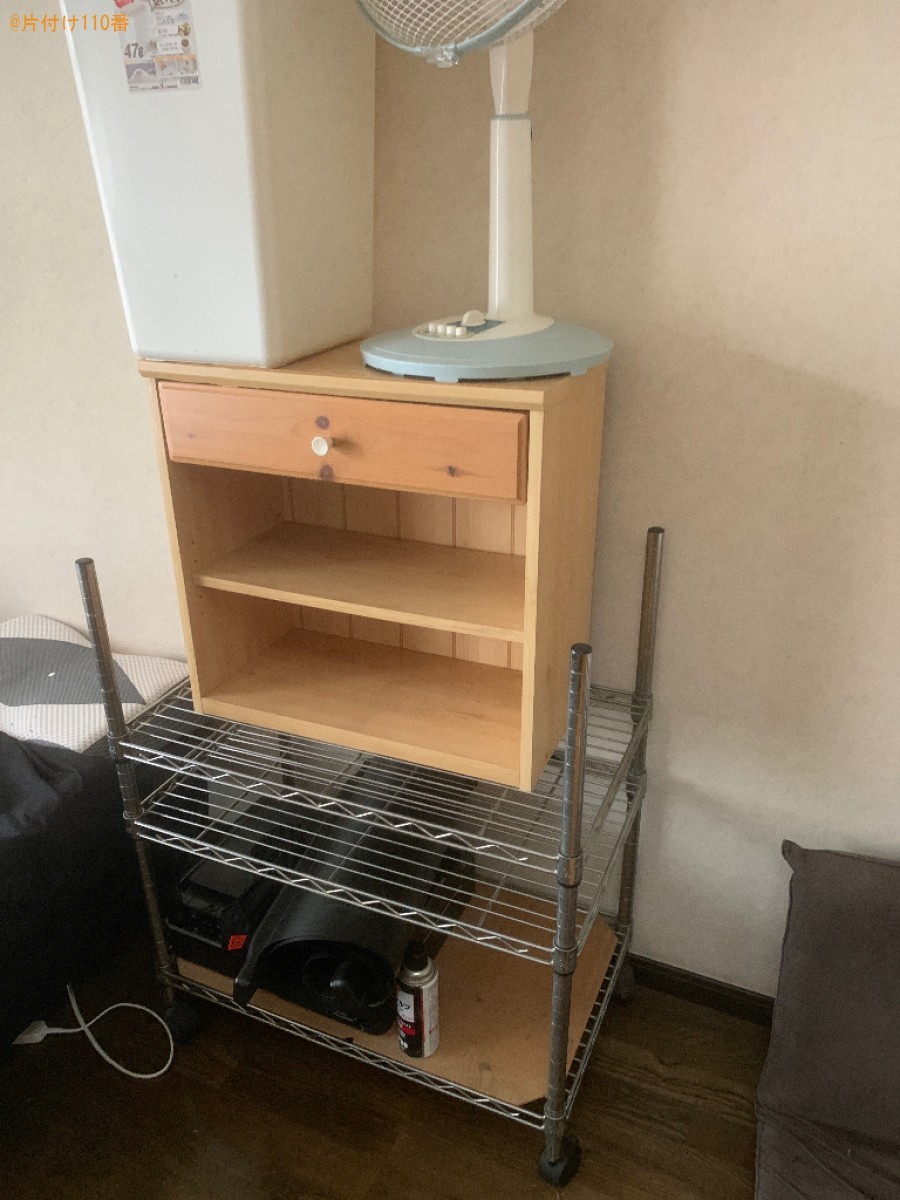 衣装ケース、テレビ、健康器具、扇風機、ゴミ箱、テーブル等の回収